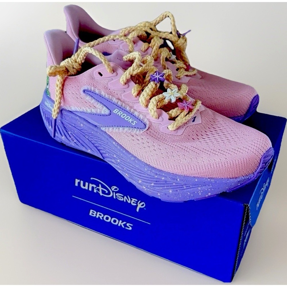 WDW 2026 RunDisney Brooks Ghost 17 Rapunzel Princess Shoes Womans SZ 8.5 Tangled - Picture 1 of 9